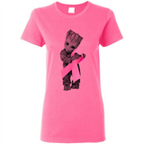 Groot Hug Breast Cancer - Ladies Short-Sleeve