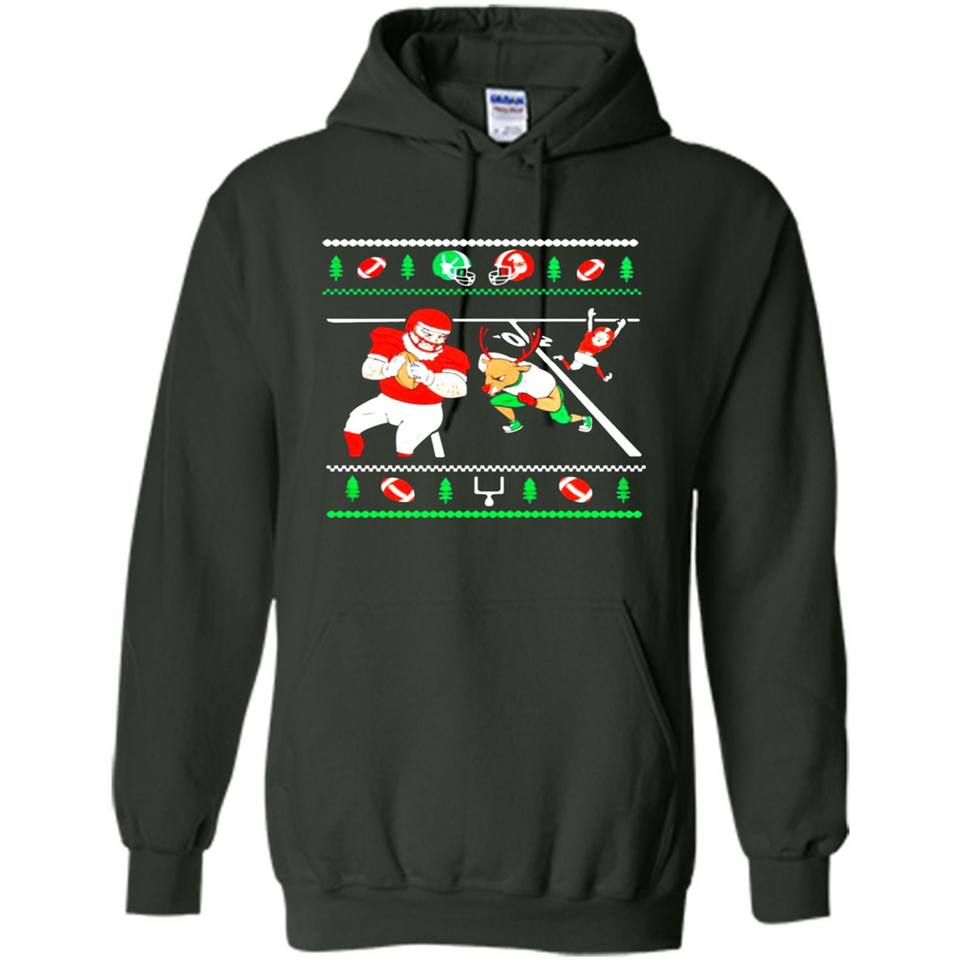 Santa vs Deer Football Ugly Christmas PINGPONG