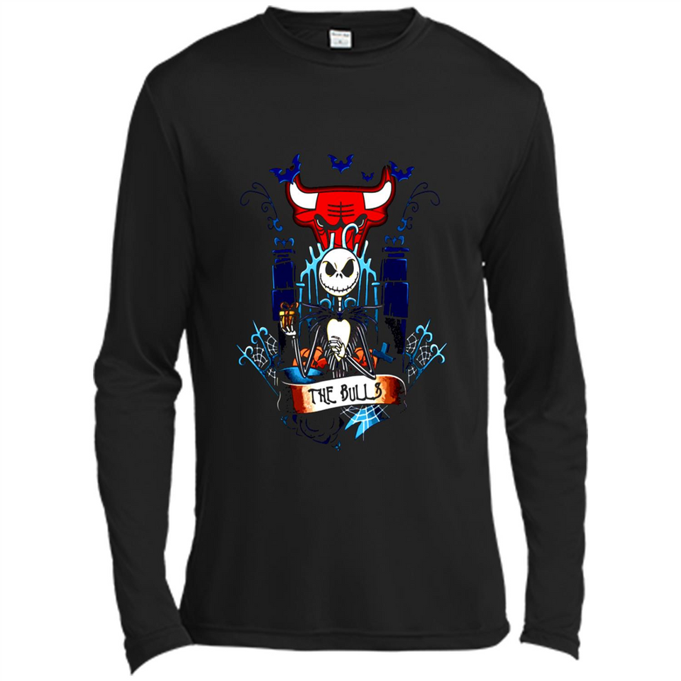 Chicago Bulls Halloween The Nightmare Before Christmas - Canvas Long Sleeve T-Shirt