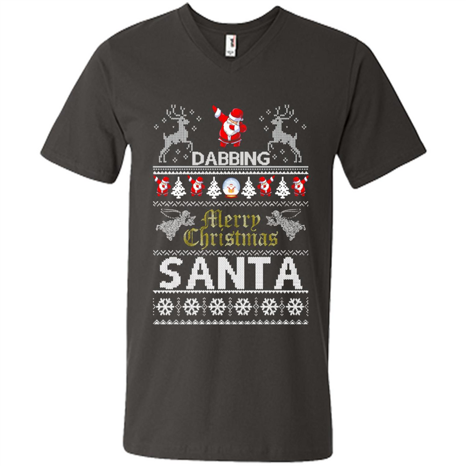 Dabbing Santa Ugly Christmas - Men's V-Neck