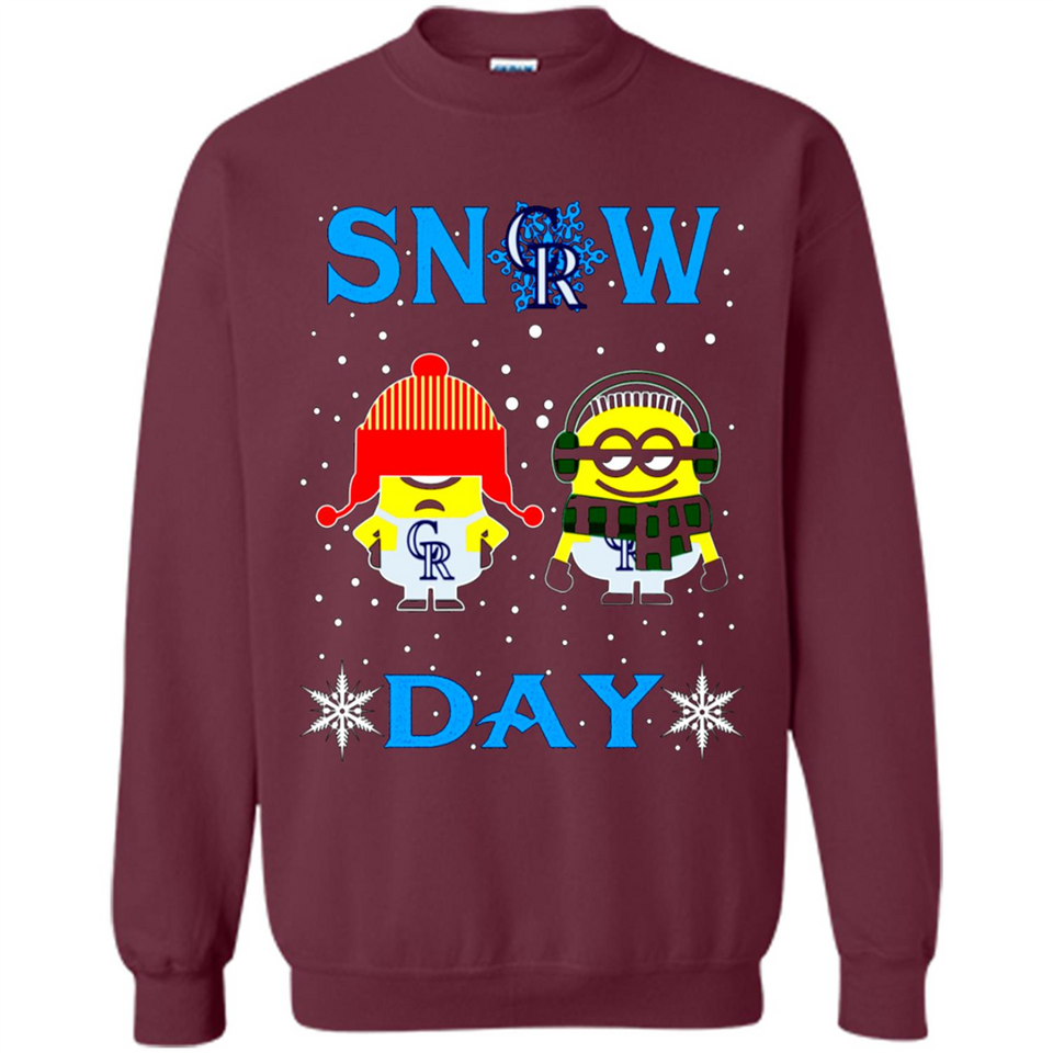 Snow Day Shirt For Colorado Rockies Vs Minion Fans pingpong