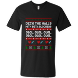 Nurse Christmas Deck The Hall Beta Blockers Sweatshirt - Men's V-Neck