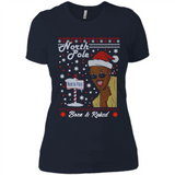 North Pole Born and Raised Shirt, Merry Xmas Ugly Christmas - Ladies' Boyfriend T-Shirt