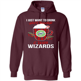 I Just Want To Drink Hot Chocolate & Watch Washington Wizards Ugly Christmas Sweater PINGPONG