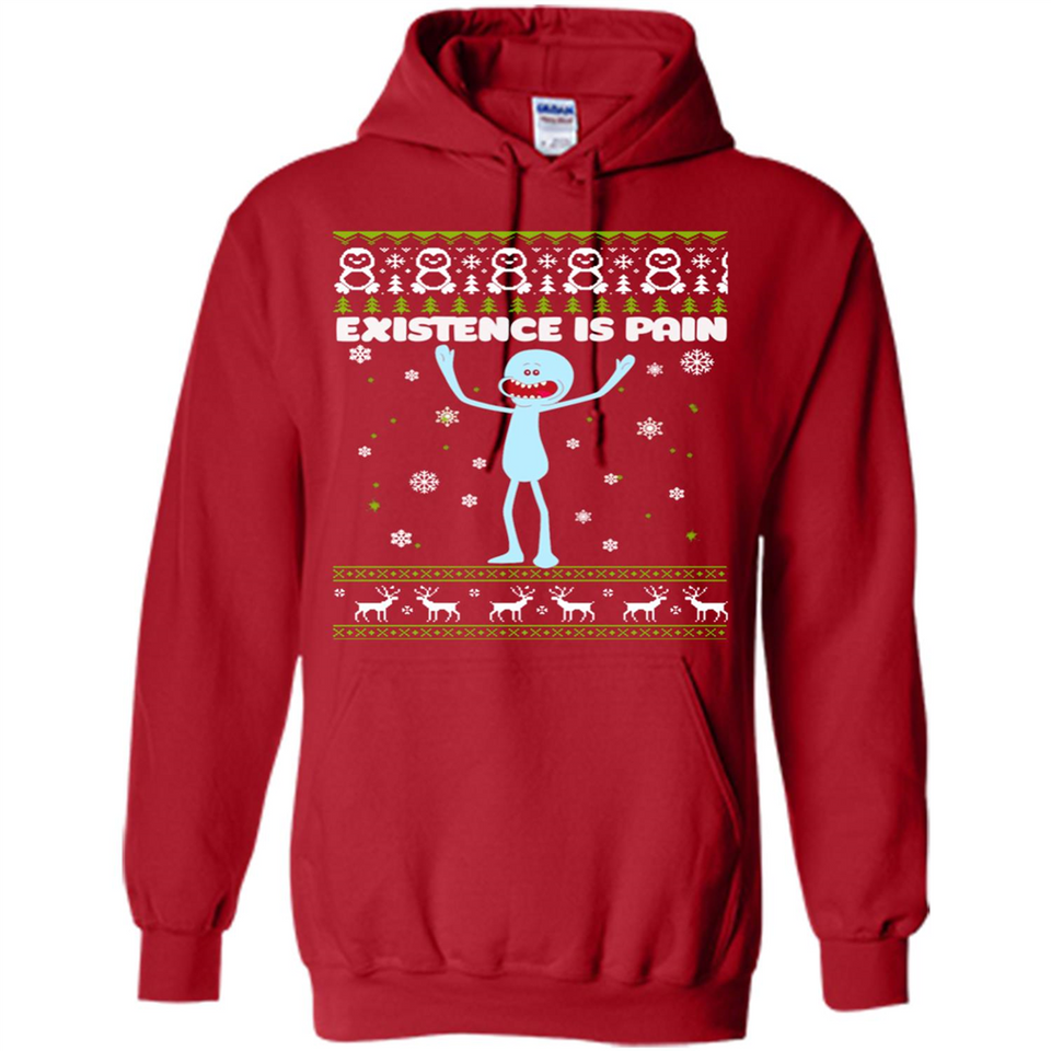 Mr Meeseeks Xistence Is Pain Ugly Christmas - Hoodie