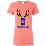 Dilly Dilly Reinbeer Funny Beer Reindeer Christmas Sporty - Ladies Short-Sleeve