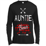 Aunt Shirt Buffalo Plaid Family Camp Bear Tee - Canvas Long Sleeve T-Shirt