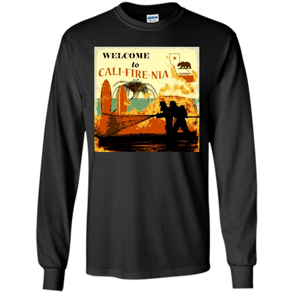 Paradise California Camp Fire Youth T-Shirt PINGPONG - Long Sleeve T-Shirt