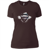Charlotte Hornets And Superman Fans - Ladies' Boyfriend T-Shirt