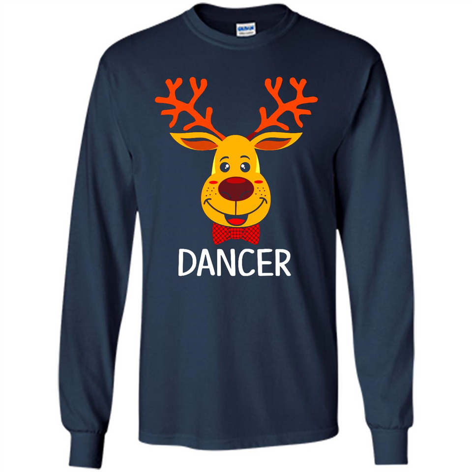 Dancer Santa Claus Funny Xmas Holiday T-Shirt - Long Sleeve T-Shirt