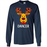 Dancer Santa Claus Funny Xmas Holiday T-Shirt - Long Sleeve T-Shirt