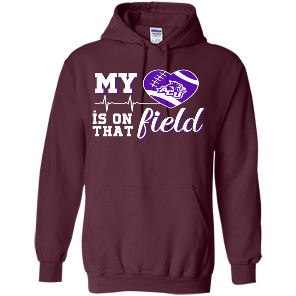 Abilene Christian Wildcats Football My Heart is on that Field - Hoodie