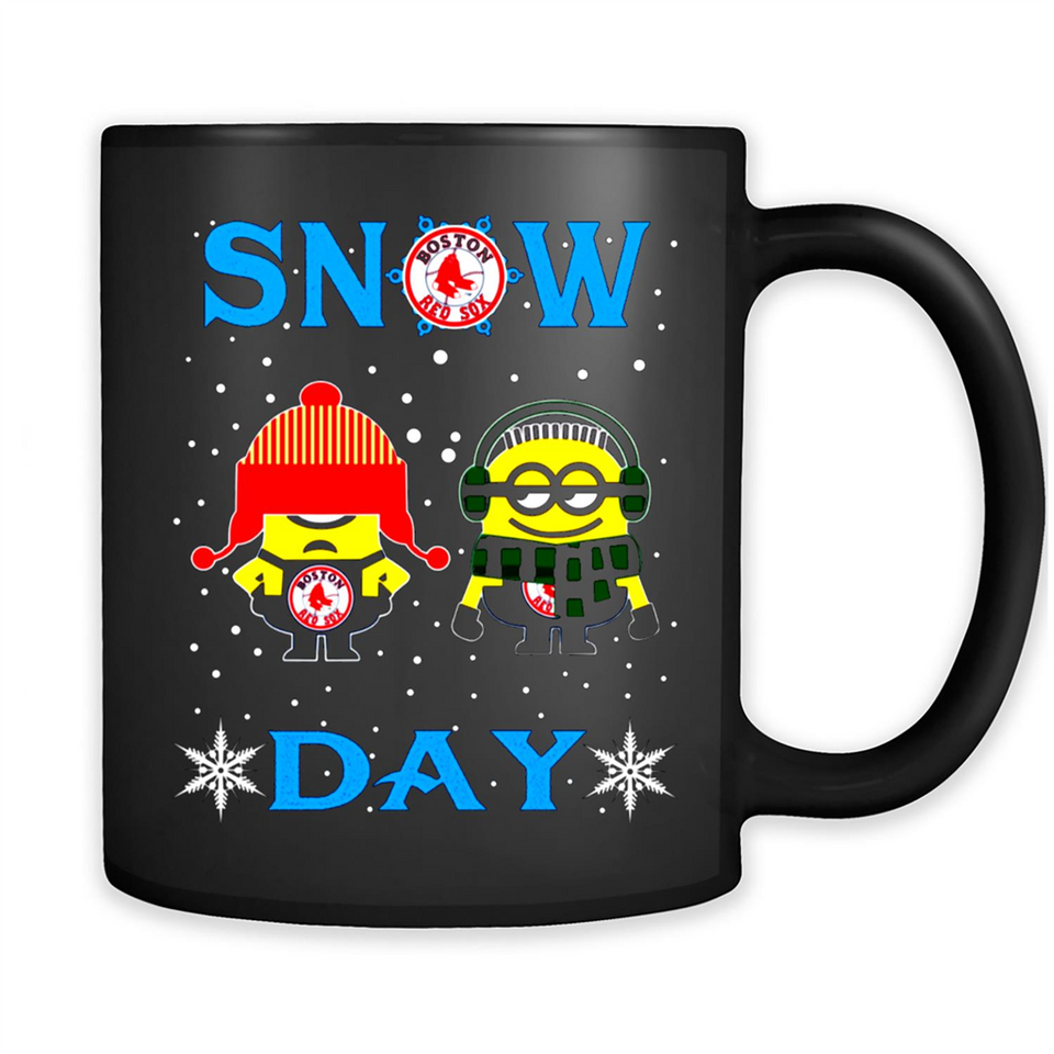Snow Day Shirt For Boston Red Sox Vs Minion Fans pingpong