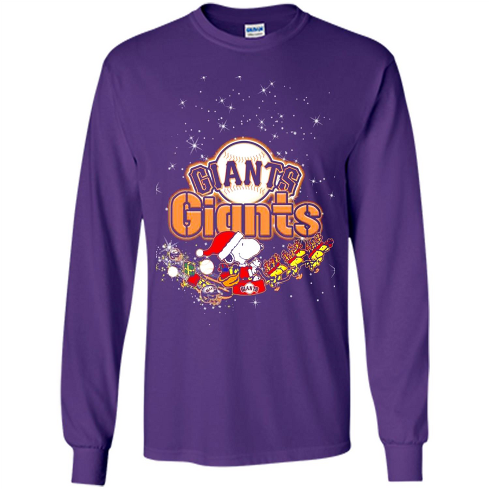Snoopy Christmas San Francisco Giants - Long Sleeve T-Shirt