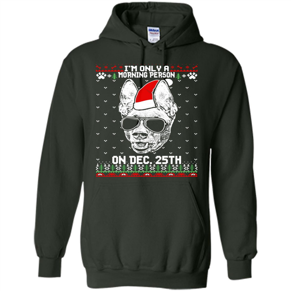 Morning Person Pharaoh Hound Funny Xmas - Hoodie