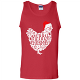 Chicken Christmas T Shirt Merry Chickmas Santa Claus Gifts - Tank Top