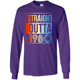 Retro Straight Outta 1980 38 Years Old - Long Sleeve T-Shirt