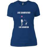 Chicago Cubs GrandFather Like GrandSon - Ladies' Boyfriend T-Shirt