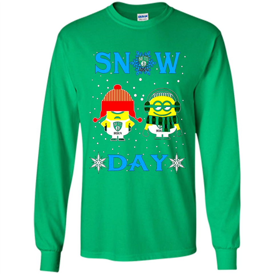 Snow Day Shirt For Brooklyn Nets Vs Minion Fans pingpong