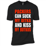 Packers can suck my Ditka and kiss my Butkus PINGPONG - Premium Short Sleeve T-Shirt