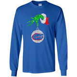Funny Florida Gators Glitter Grinch Monogram Ornament Christmas Gift - Long Sleeve T-Shirt
