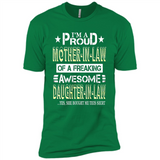I'm A Proud Mother In Law Of A Freaking Awesome Daughter - Premium Short Sleeve T-Shirt