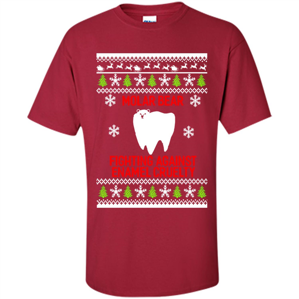 Molar bear fighting against enamel cruelty Christmas - Shirt