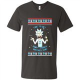 Rick and Morty Time to get Riggity Riggity Wrecked Son Christmas sweater - Men's V-Neck