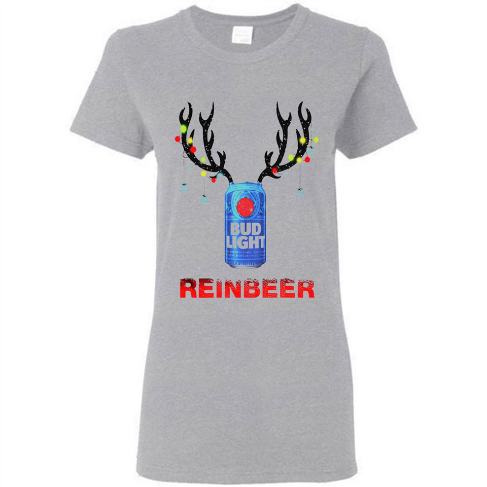 Bud light reinbeer Christmas - Ladies Short-Sleeve