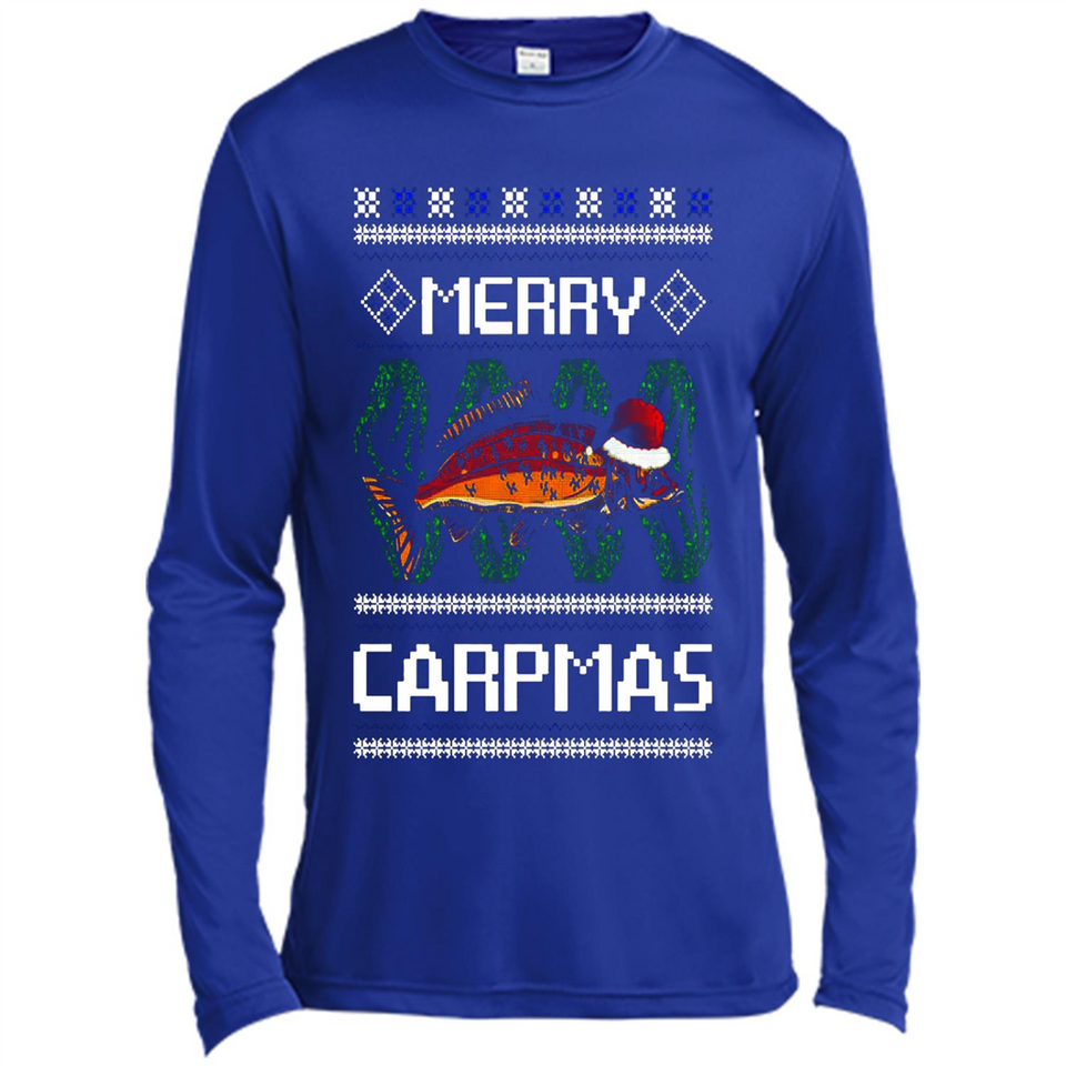 Santa Claus Carpmas Merry Carpmas Christmas Sweater PINGPONG - Canvas Long Sleeve T-Shirt