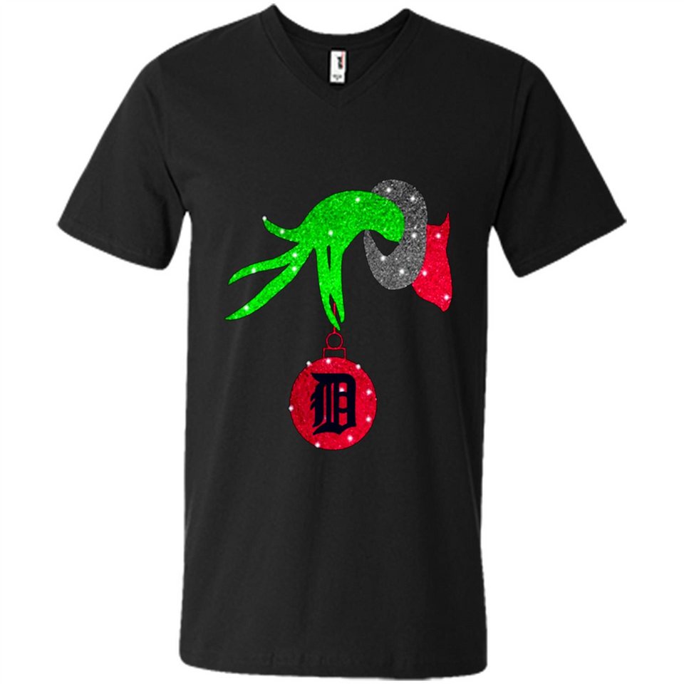 GRINCH HAND HOLDING DETROIT TIGERS GLITTER CHRISTMAS PINGPONG