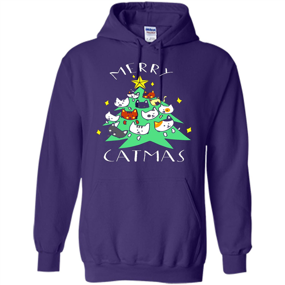 Merry Catmas Funny Cool Christmas Mug PINGPONG - Hoodie