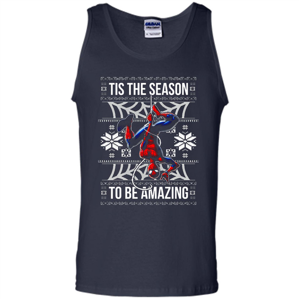 Marvel Spider Man Tis The Season To Be Amazing Ugly Christmas Mug PINGPONG - Tank Top