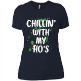 Chillin With My Ho's Funny Christmas - Ladies' Boyfriend T-Shirt