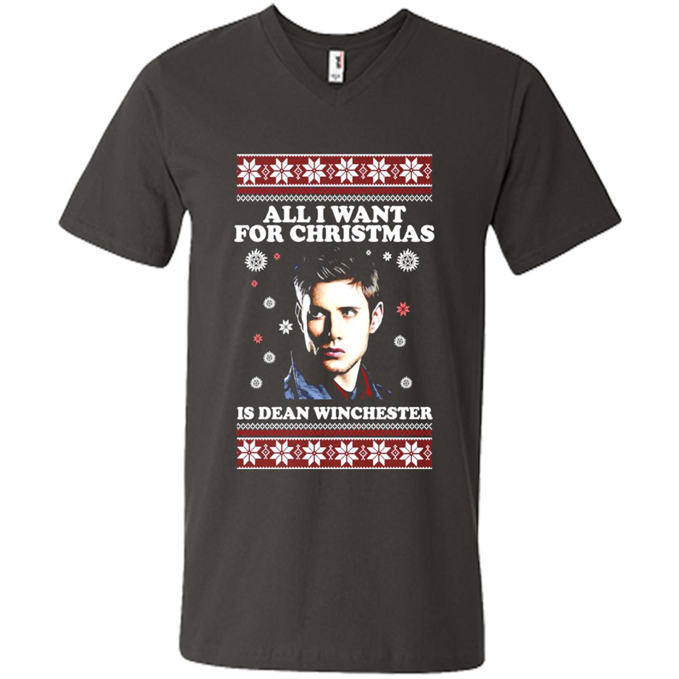 All I want for Christmas is Dean Winchester sweater - Men's V-Neck