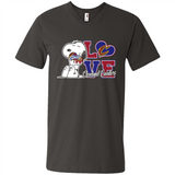 Snoopy loves NBA Cleveland Cavaliers - Men's V-Neck