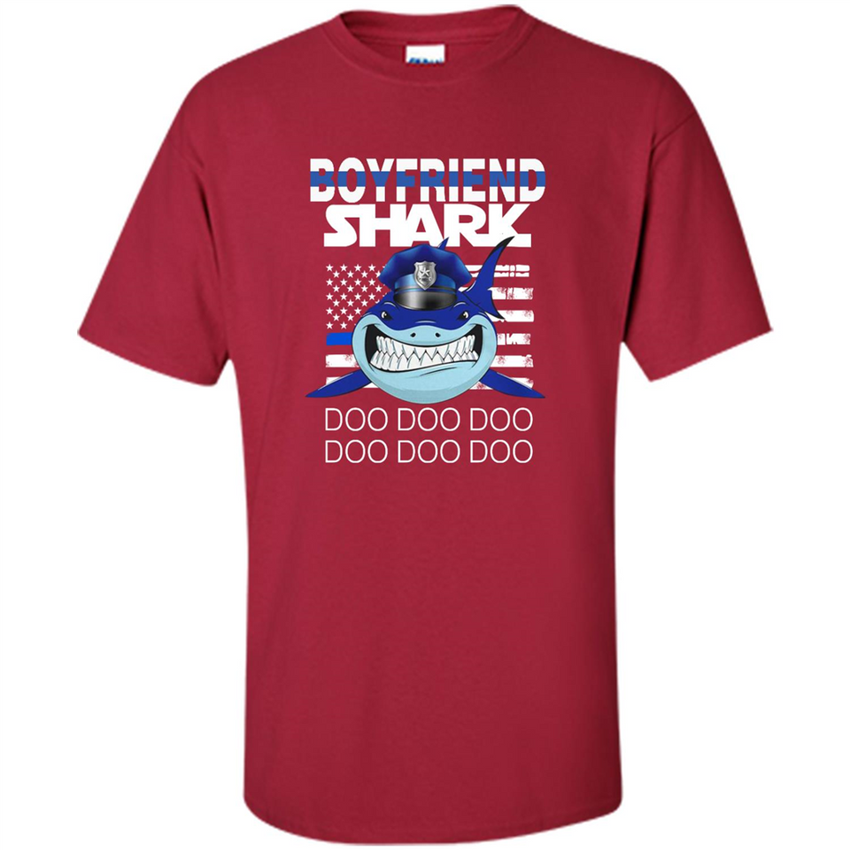 Police boyfriend Shark Blue Line Tee