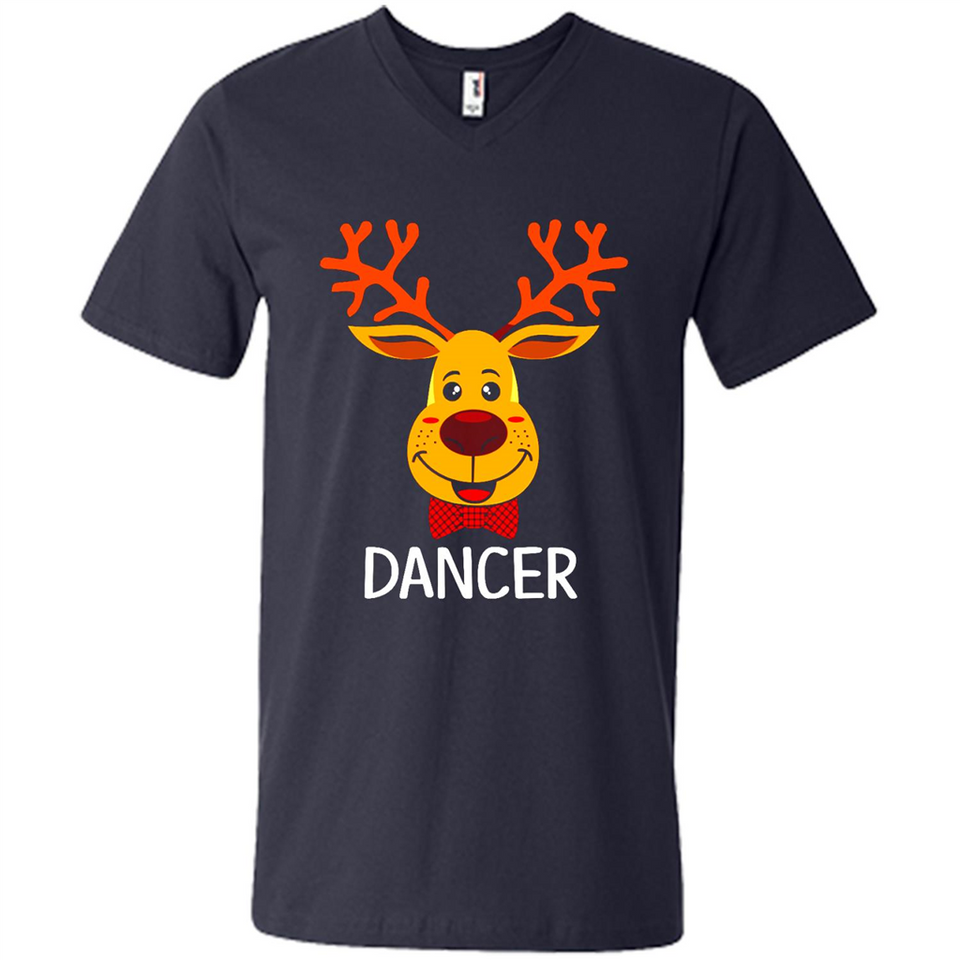 Dancer Santa Claus Funny Xmas Holiday T-Shirt - Men's V-Neck