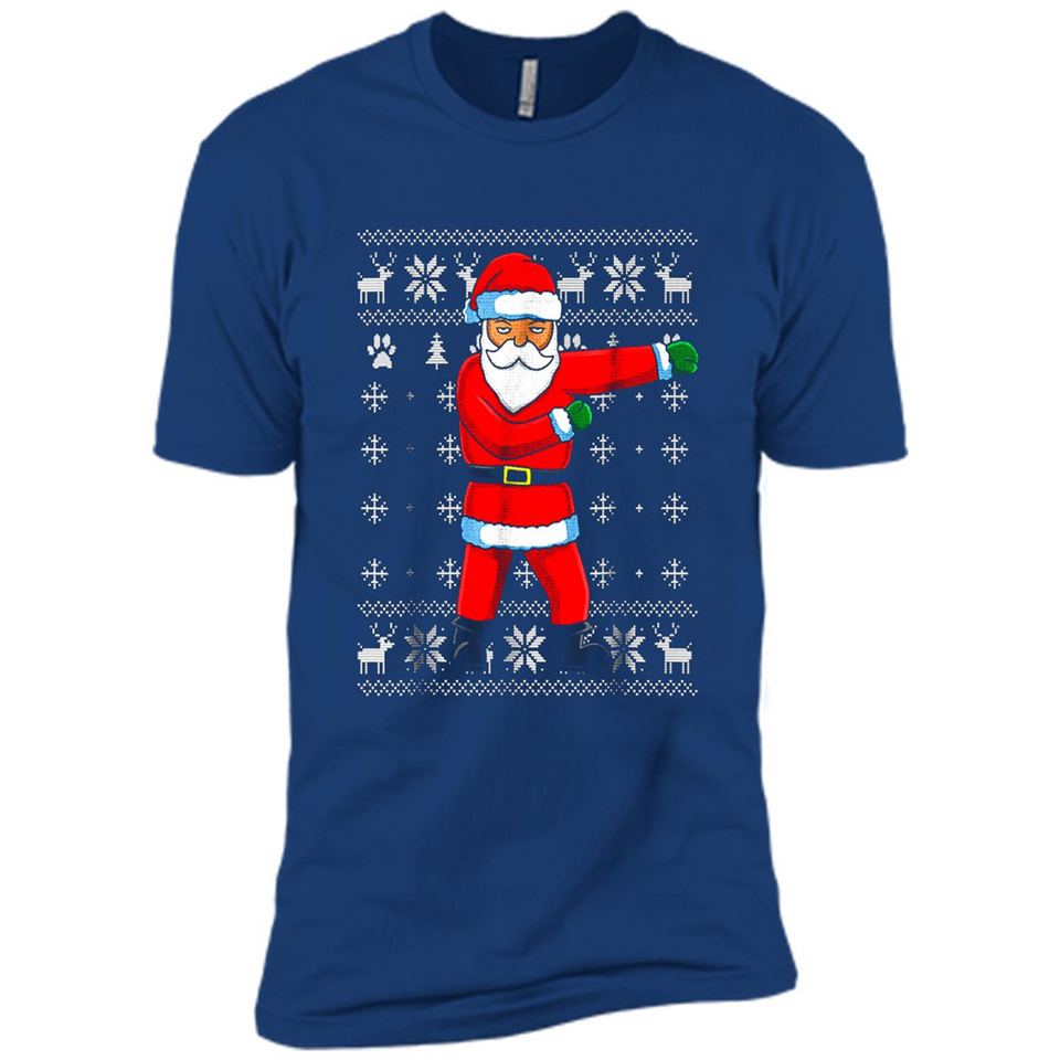 Flossing Santa Christmas Ugly Sweater Style Pajama Xmas Gift - Premium Short Sleeve T-Shirt