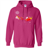 Christmas Unicorn Rudolph and Santa - Hoodie