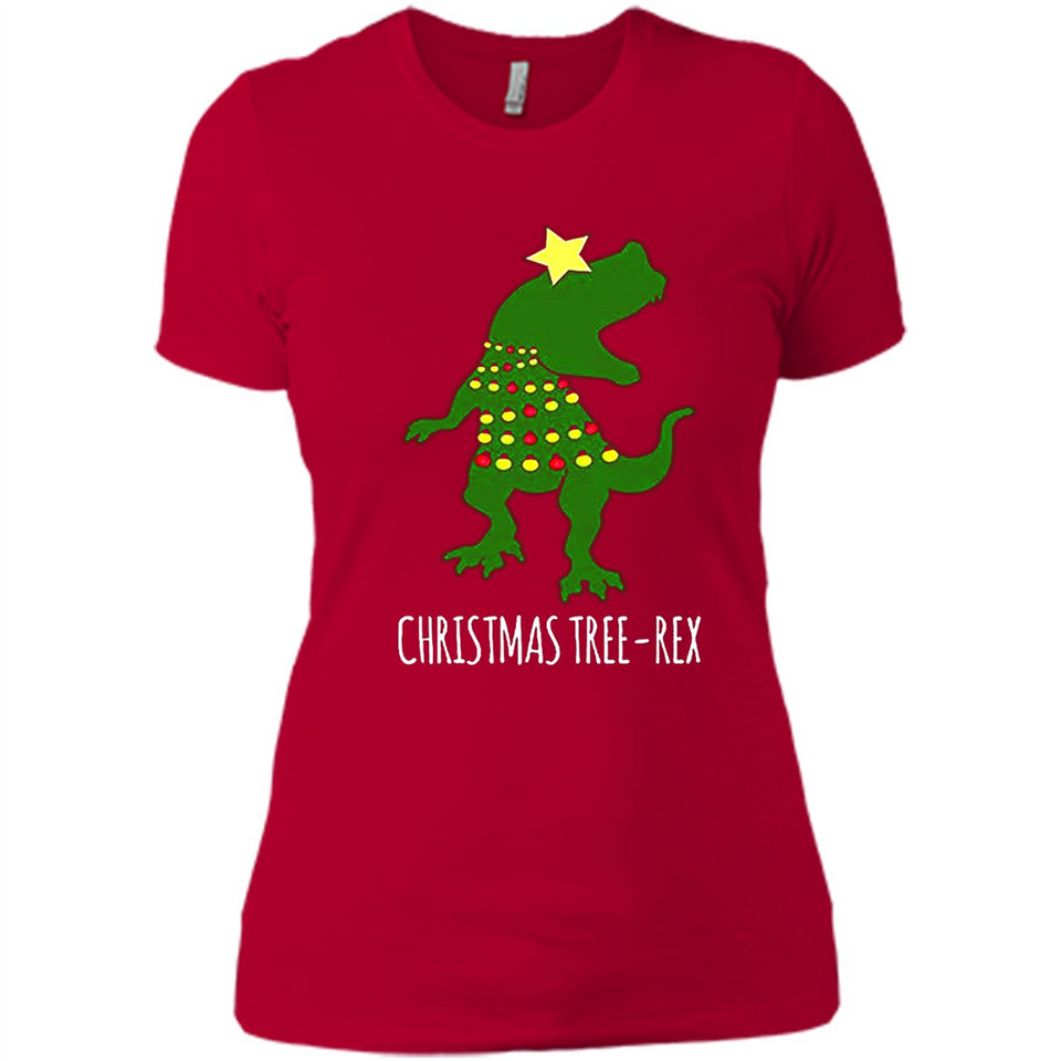 Christmas Tree Rex - Ladies' Boyfriend T-Shirt