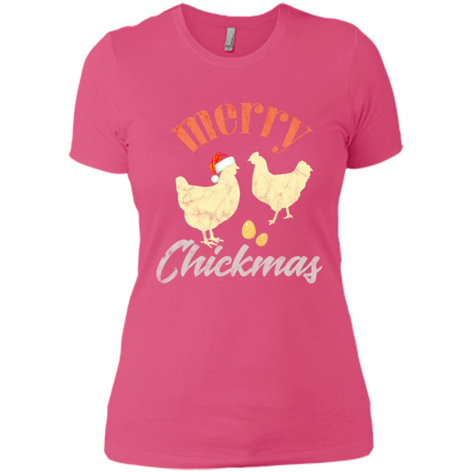 Christmas Chicken Vintage Shirt Funny Santa Hen Farmer Lover - Ladies' Boyfriend T-Shirt
