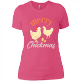 Christmas Chicken Vintage Shirt Funny Santa Hen Farmer Lover - Ladies' Boyfriend T-Shirt