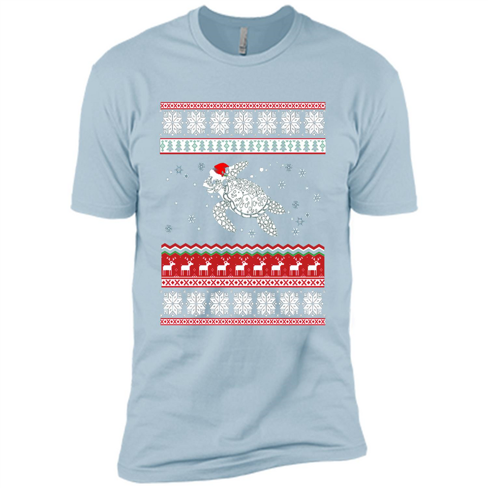 Sea Turtle Ugly Christmas T-Shirt - Premium Short Sleeve T-Shirt
