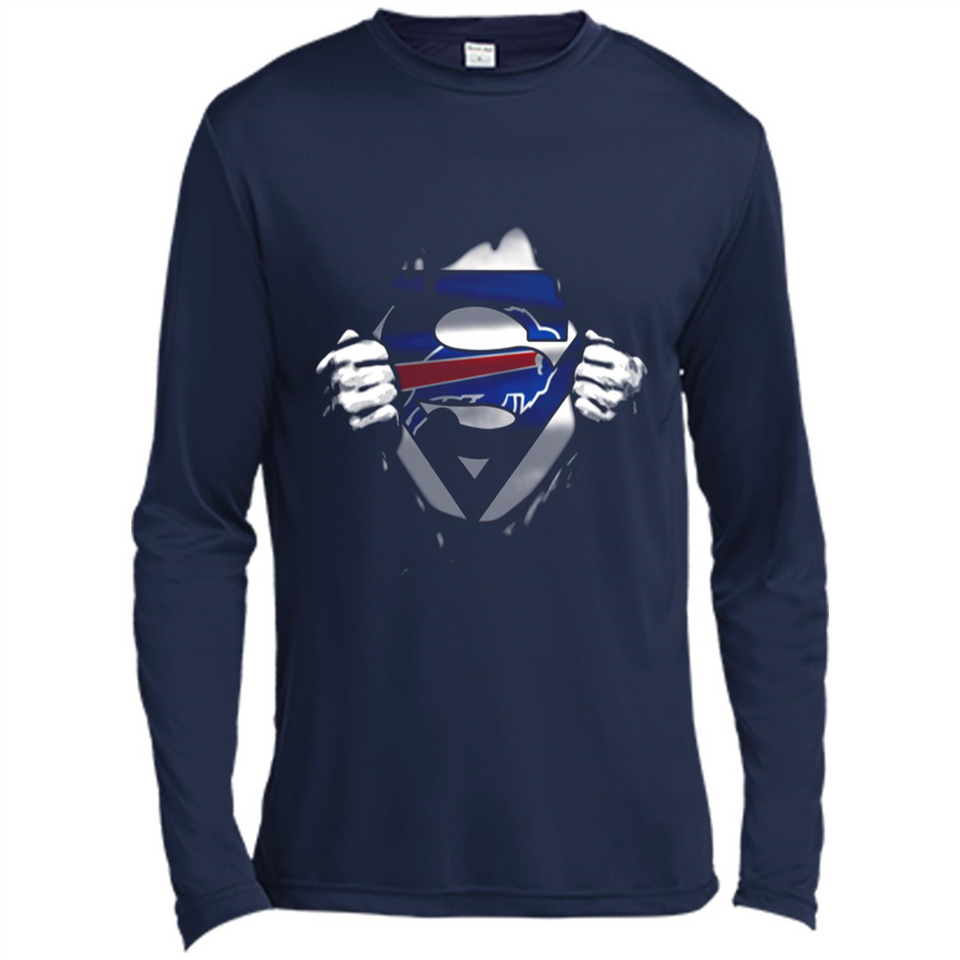 Buffalo Bills And Superman Fans - Canvas Long Sleeve T-Shirt