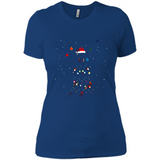Doberman Santa Lights Christmas Dog Xmas Sweatshirt - Ladies' Boyfriend T-Shirt