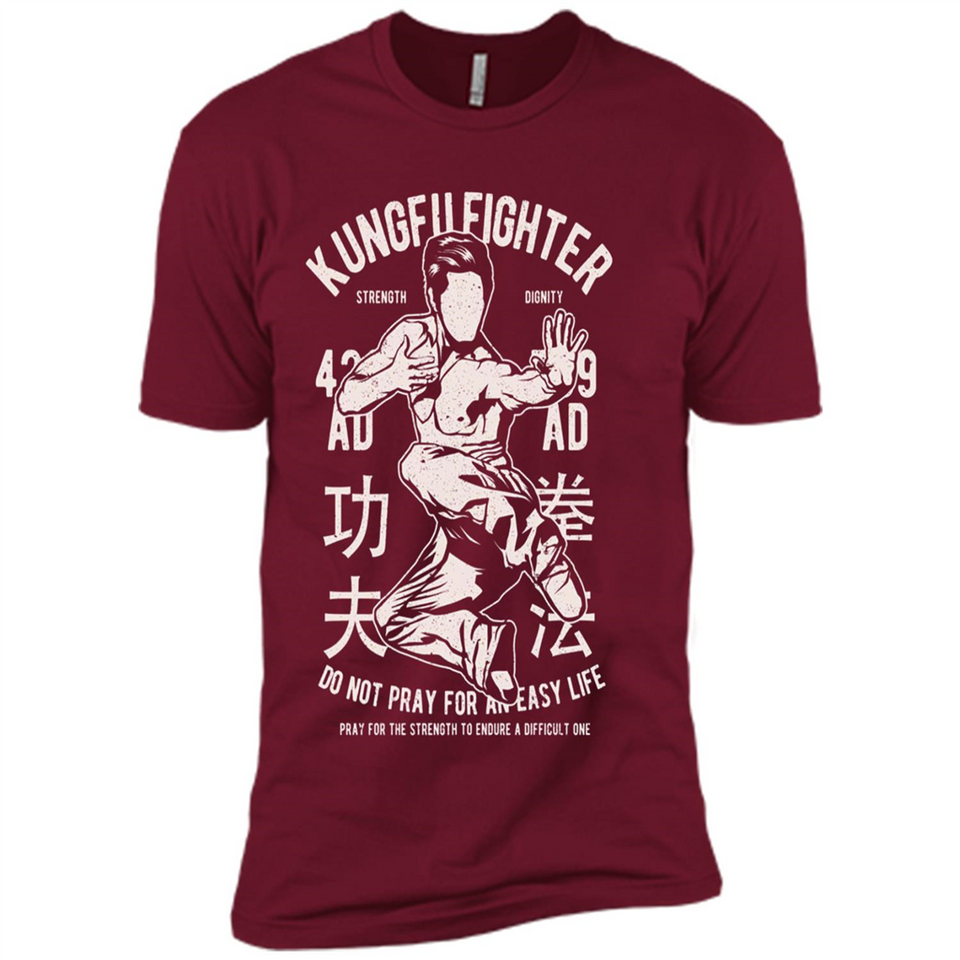 Kungfu Martial Arts Fight Apparel - Premium Short Sleeve T-Shirt