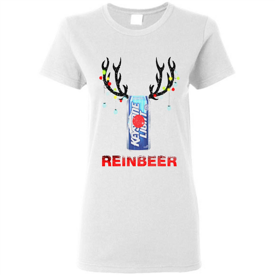 Keystone Light reinbeer Christmas - Ladies Short-Sleeve