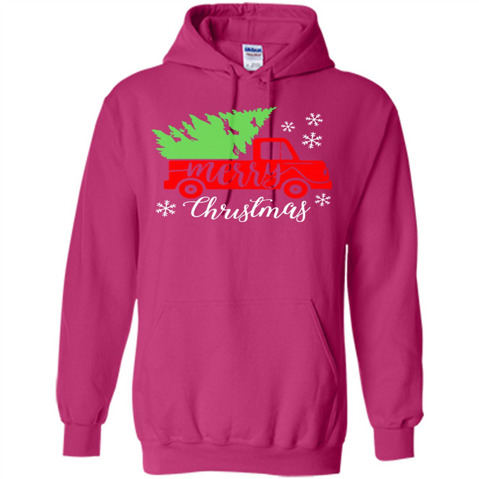 Vintage Christmas Classic Truck T-Shirt with Snow and Tree
