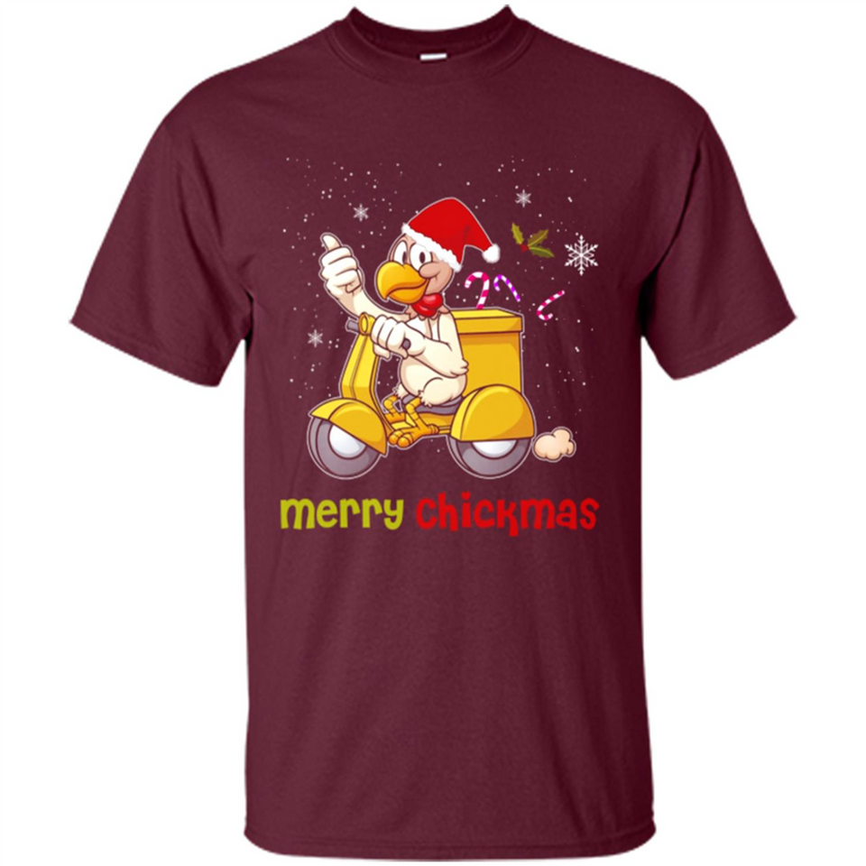 Funny Santa Christmas Chicken Shirt - Merry Chickmas - Shirt